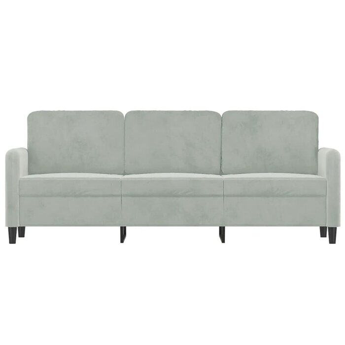 Vidaxl Canapé 3 places en velours gris clair - Jusqu'à 35% de remise
