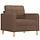 Fauteuil de salon 60 cm en tissu marron - Jusqu'à 35% de réduction