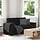 Canapé 2 places compact en tissu noir - Jusqu'à 35% de remise