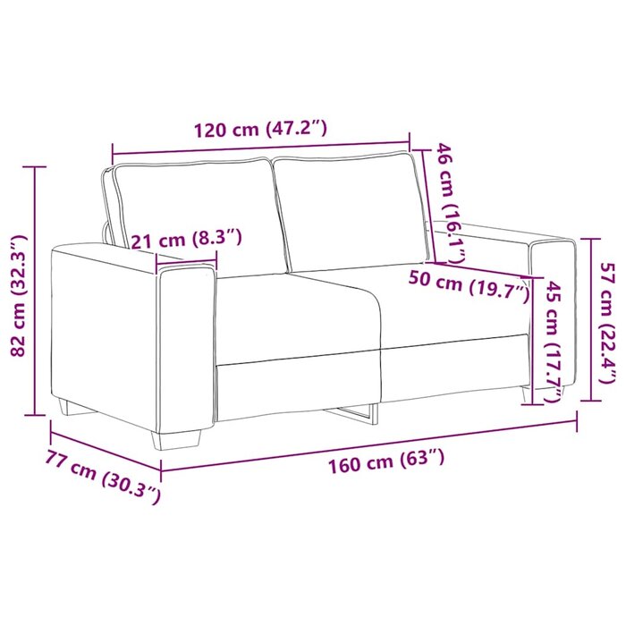 Vidaxl Canapé 2 places compact en tissu noir - Jusqu'à 35% de remise