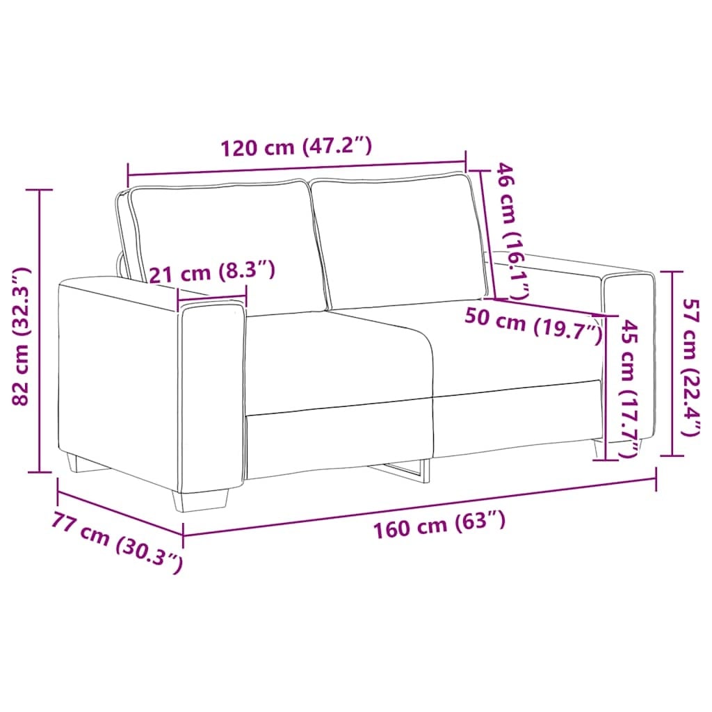 Vidaxl Canapé 2 places compact en tissu noir - Jusqu'à 35% de remise
