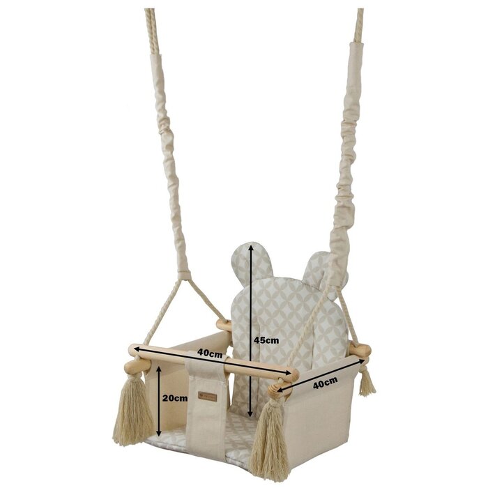 Viking Choice Balançoire bébé en coton et bois avec oreilles - Jusqu'à -41% sur le retour