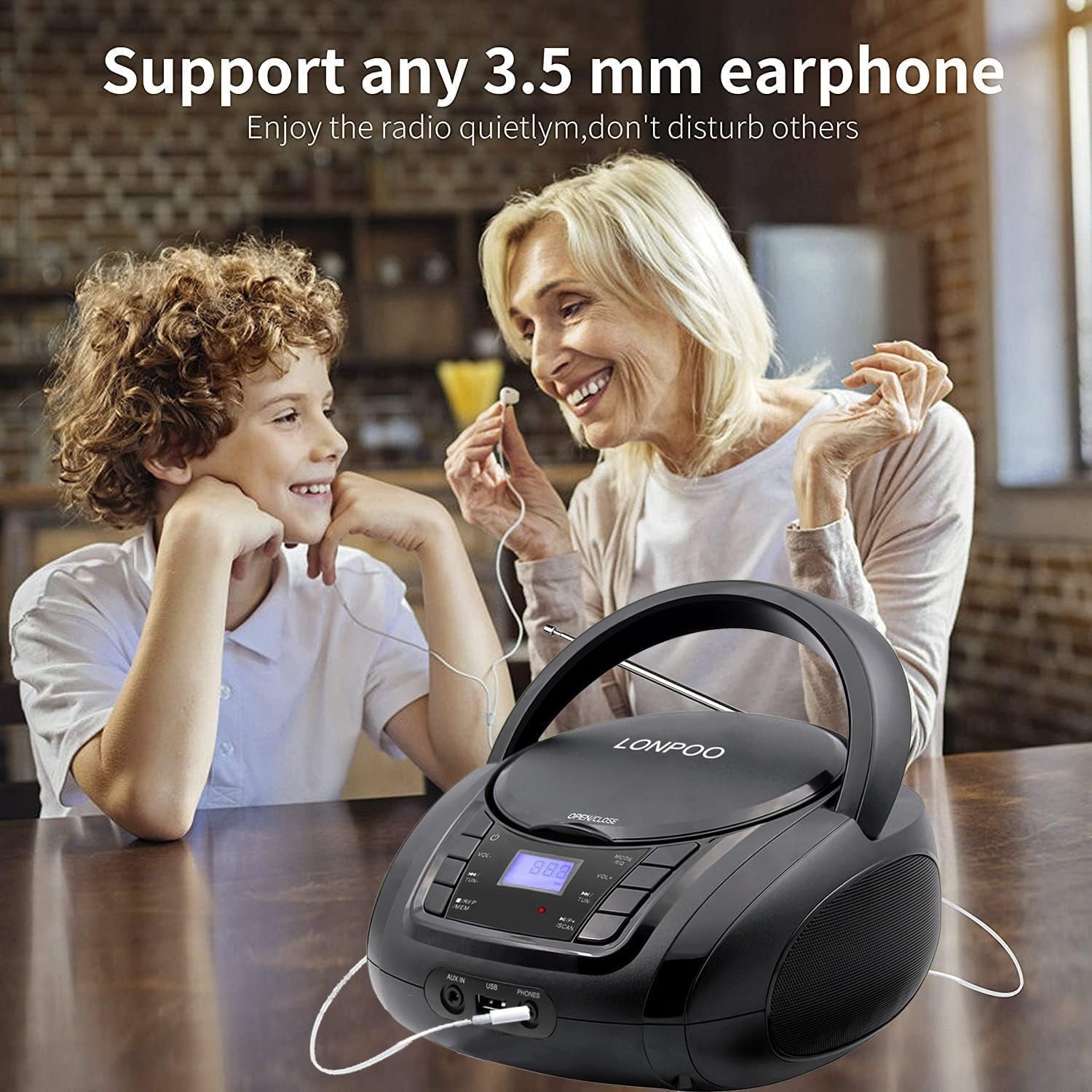 Radio FM Portable avec Lecteur CD et Bluetooth - Jusqu'à 29% de réduction