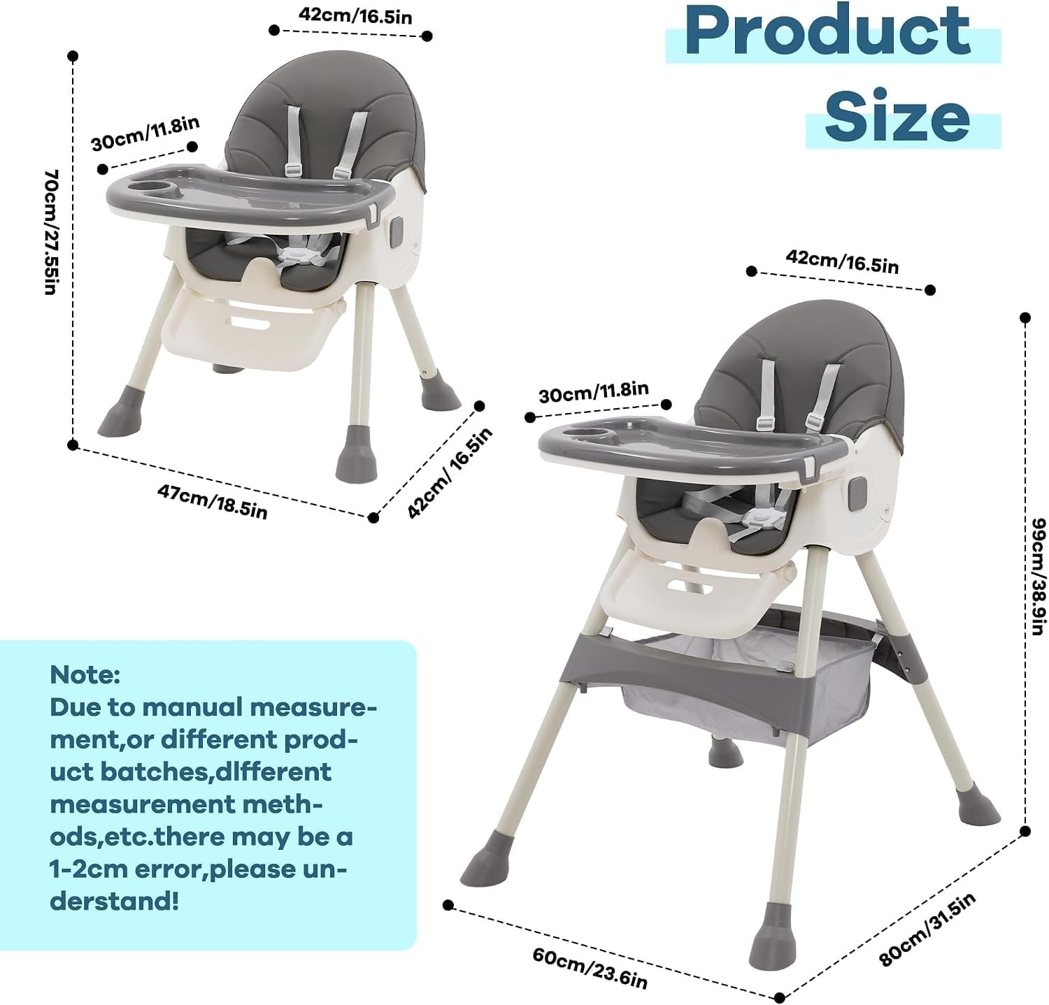 Chaise haute bébé 3-en-1 pliable et réglable - Jusqu'à -34% de réduction