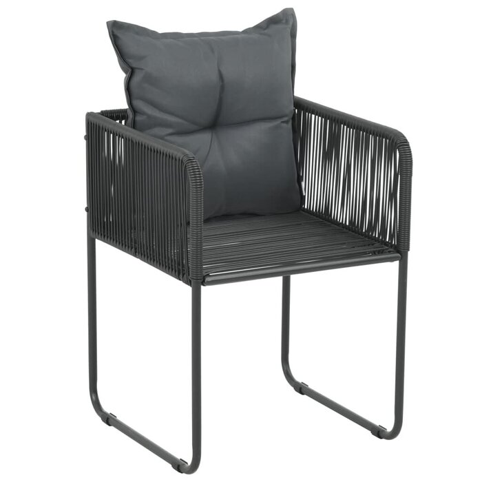 Vidaxl Lot de 2 chaises de jardin en rotin noir - Jusqu'à -35% d'économie