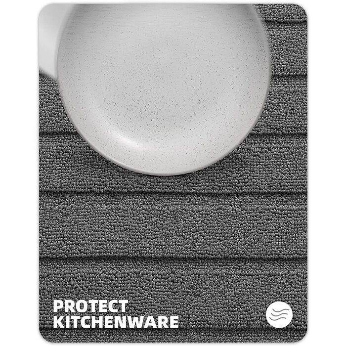 Tapis de cuisine antidérapant gris 44x150cm - Jusqu'à 28% de remise