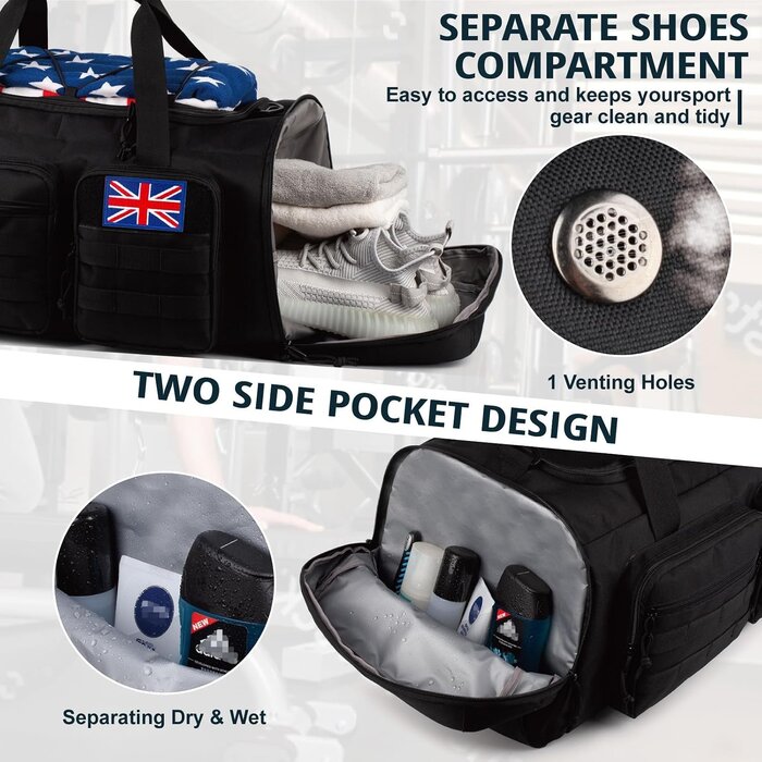 Sac de sport tactique 70L 3-en-1 - Jusqu'à 33% de remise