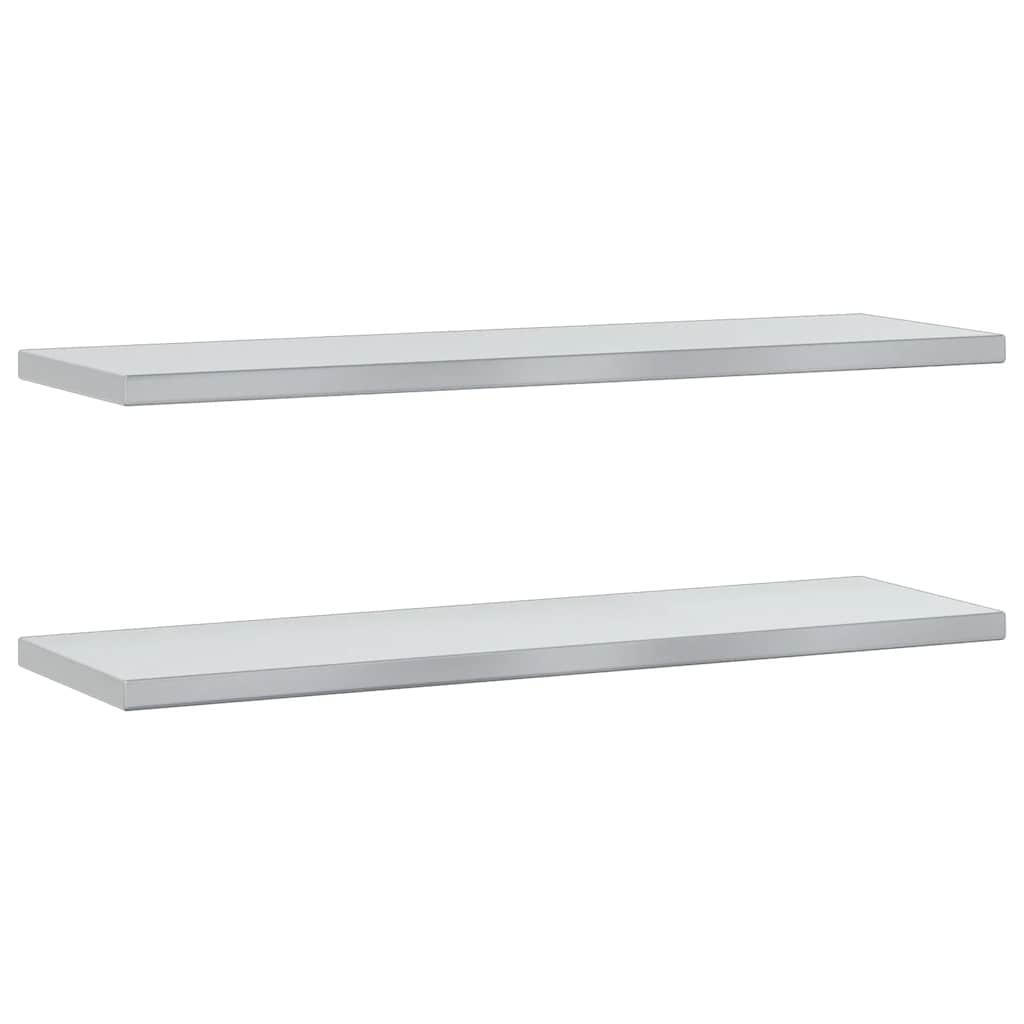 Vidaxl Lot de 2 étagères murales inox 100cm - Jusqu'à 34% de remise