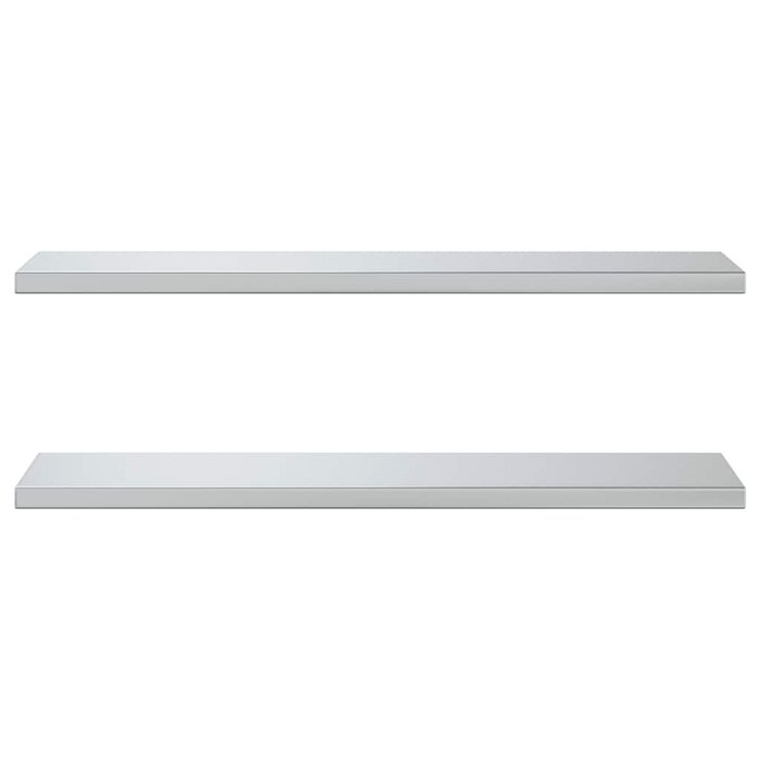 Vidaxl Lot de 2 étagères murales inox 100cm - Jusqu'à 34% de remise
