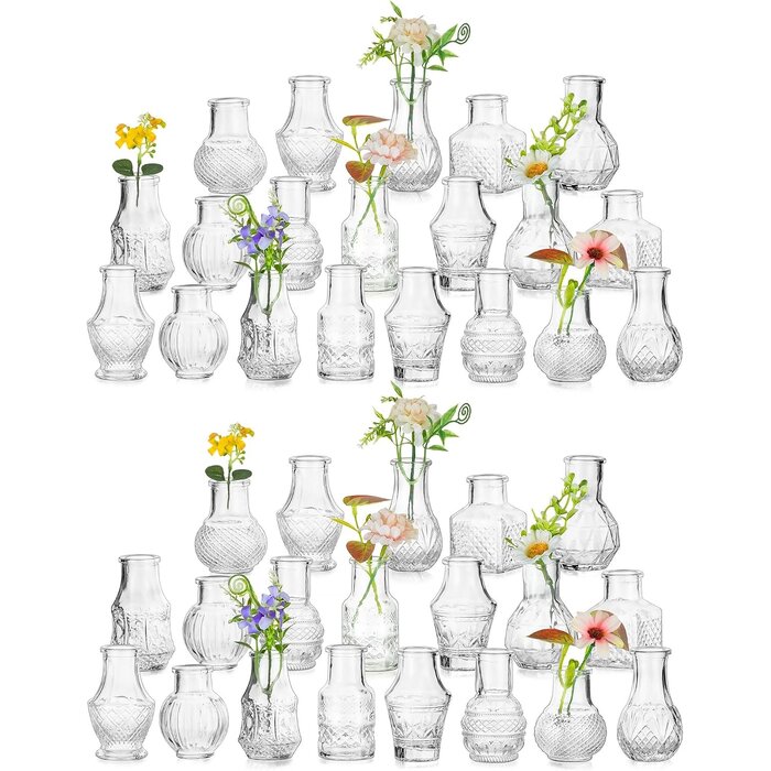 Lot de 40 mini vases en verre vintage - Jusqu'à 33% de remise