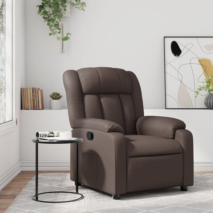 Vidaxl Fauteuil inclinable en similicuir marron - Jusqu'à 42% de remise