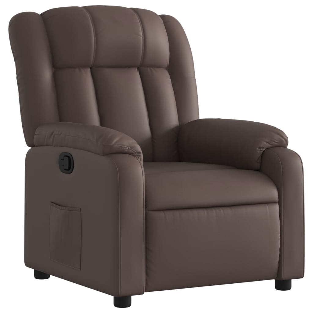 Vidaxl Fauteuil inclinable en similicuir marron - Jusqu'à 42% de remise