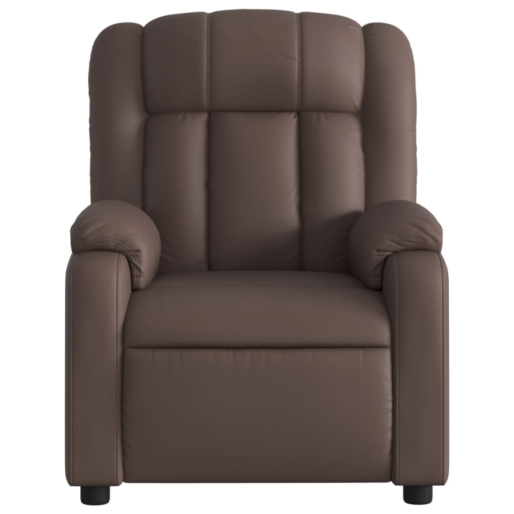 Vidaxl Fauteuil inclinable en similicuir marron - Jusqu'à 42% de remise