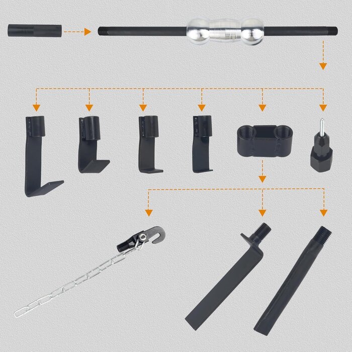 Kit marteau à inertie 13 pièces pour débosselage - Jusqu'à -33% sur l'outlet