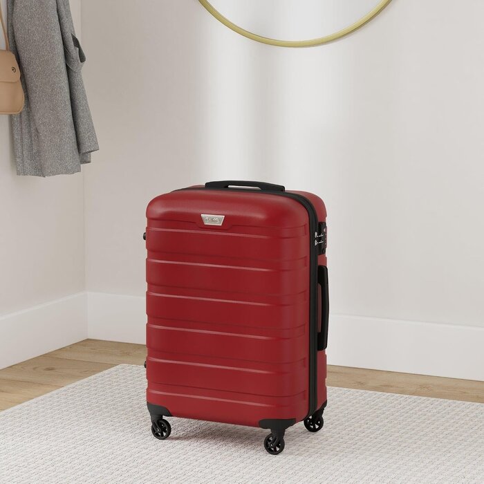 Valise rigide ABS 67cm - Rouge - Jusqu'à -29% sur le prix neuf
