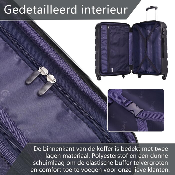 Valise rigide ABS 67cm - Rouge - Jusqu'à -29% sur le prix neuf