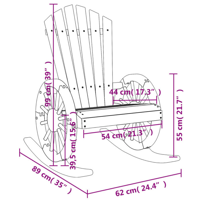 Vidaxl Chaise Adirondack en bois de sapin : confort et style avec jusqu'à 35% de remise