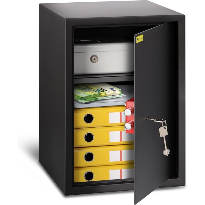 Coffre-fort à clé 50x35x35cm - Acier noir - Jusqu'à -34% de remise