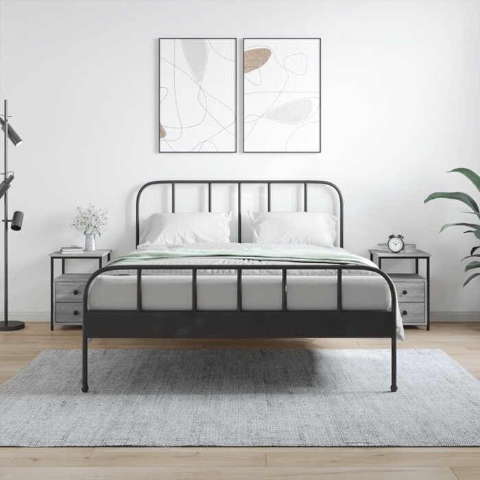 Vidaxl Lot de 2 tables de chevet style industriel - Chêne sonoma - Jusqu'à 34% de remise