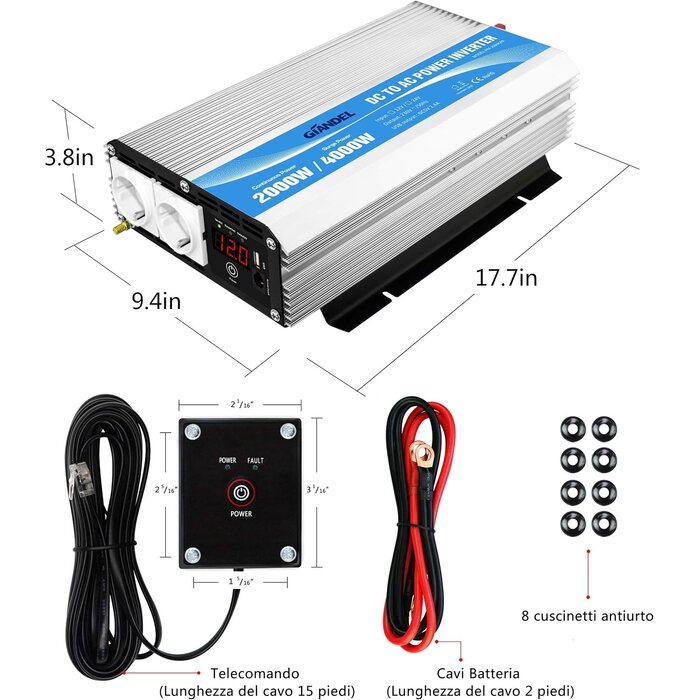 Convertisseur 12V vers 230V 2000W - Jusqu'à 34% de remise