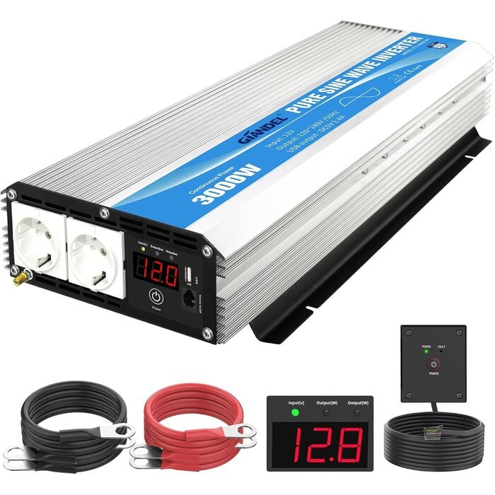 Convertisseur Pur Sinus 3000W 12V vers 230V - Jusqu'à -35% en Outlet