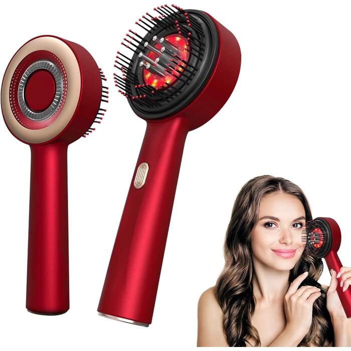 Masseur de cuir chevelu 2-en-1 avec lumière rouge - Jusqu'à -33% de remise