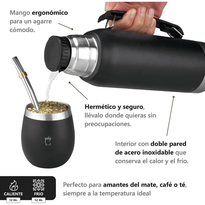 Kit Yerba Mate Complet 1L avec Thermos - Jusqu'à -32% sur l'outlet