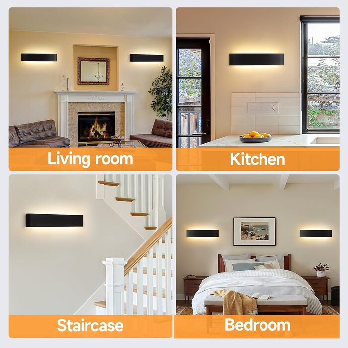 Lot de 4 Appliques Murales LED 18W - IP44 - Jusqu'à -34% sur l'Outlet