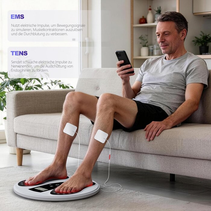 Appareil de massage des pieds EMS TENS et infrarouge - Jusqu'à -30%