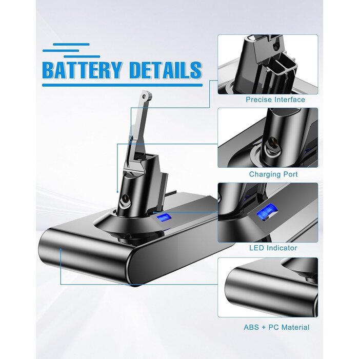 Batterie pour aspirateur balai V8 - Jusqu'à 32% de remise
