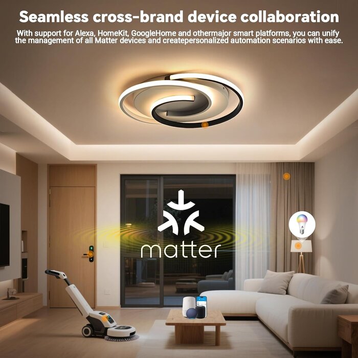 Plafonnier LED connecté 32W Ø 40 cm - Jusqu'à 34% de remise