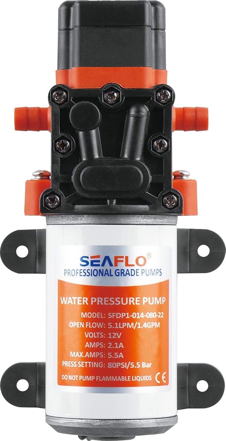 Pompe à membrane 12V 5L/min 6,9 bar - Jusqu'à 29% de réduction