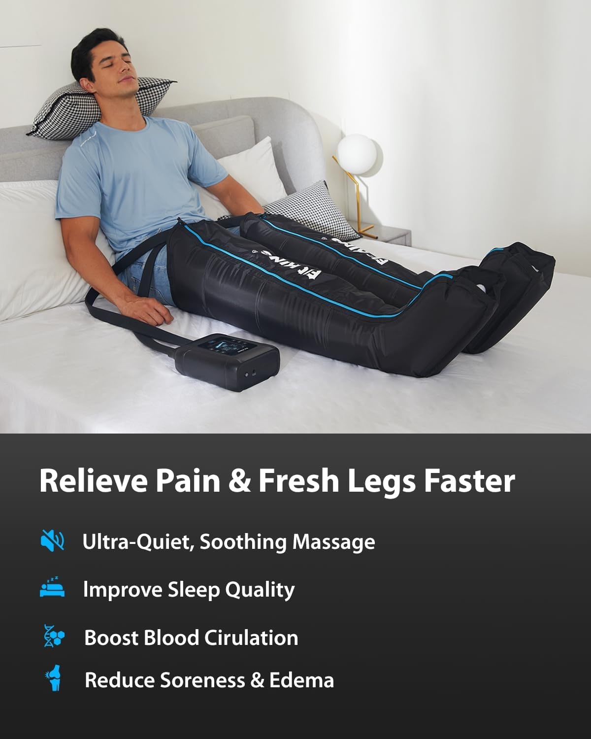 Massage par compression sans fil pour jambes (Taille M) - Jusqu'à -35%