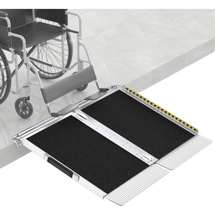 Rampe d'accès pliable 61 cm - Aluminium antidérapant - Jusqu'à -34%