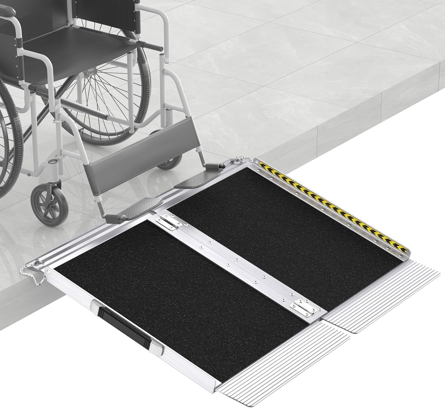 Rampe d'accès pliable 61 cm - Aluminium antidérapant - Jusqu'à -34%