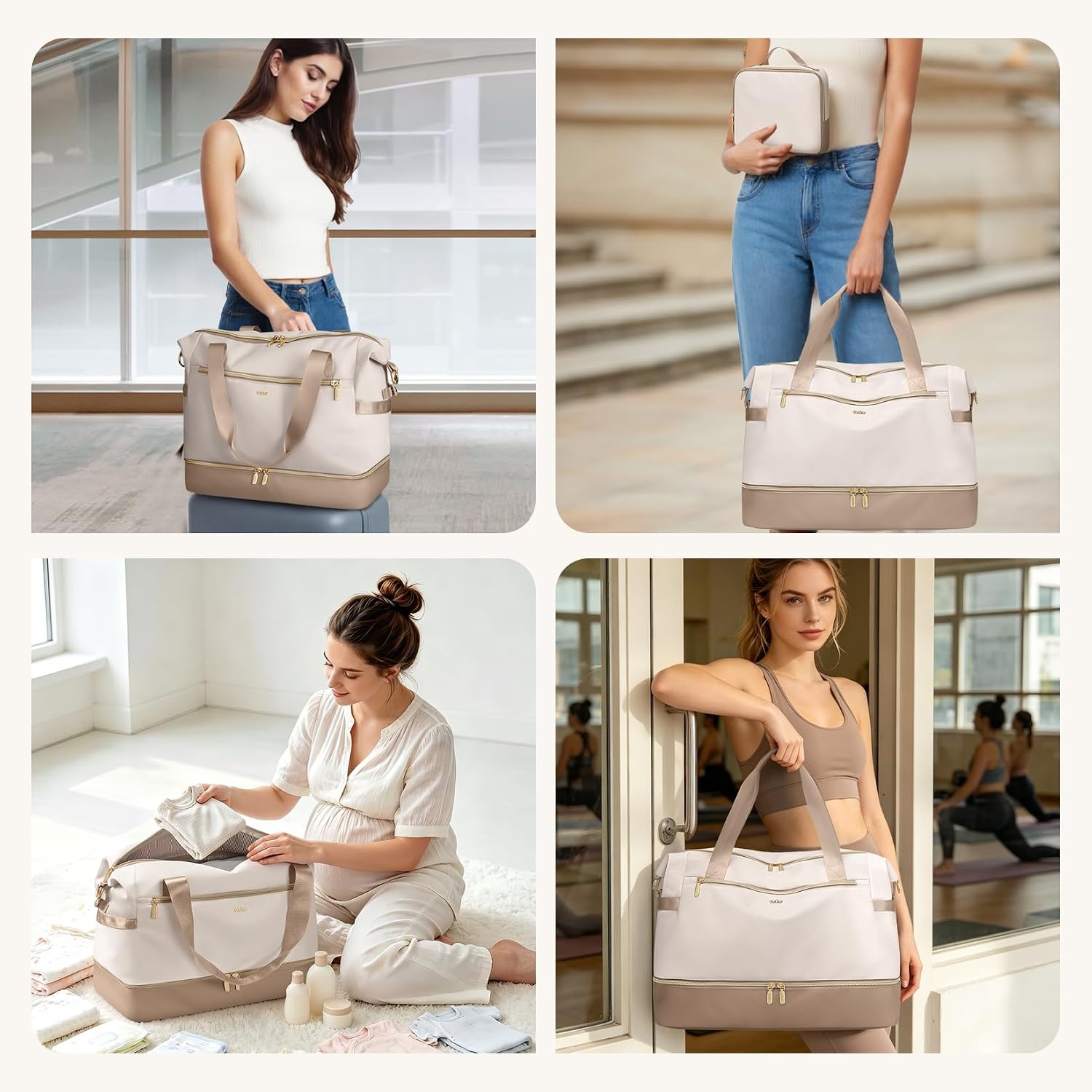 Sac de voyage 30L Beige - Pliable et imperméable - Jusqu'à -33%