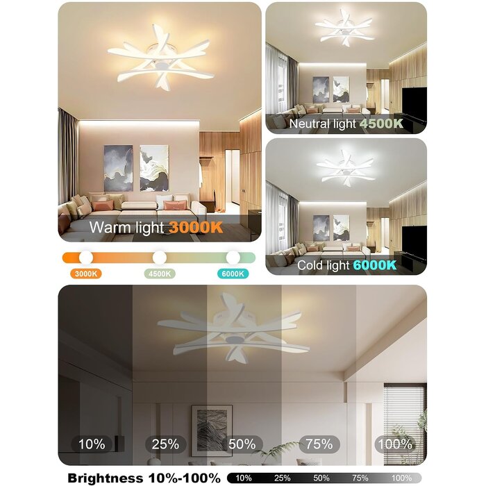Plafonnier LED Design Branches 68cm 45W - Jusqu'à -34% sur votre éclairage