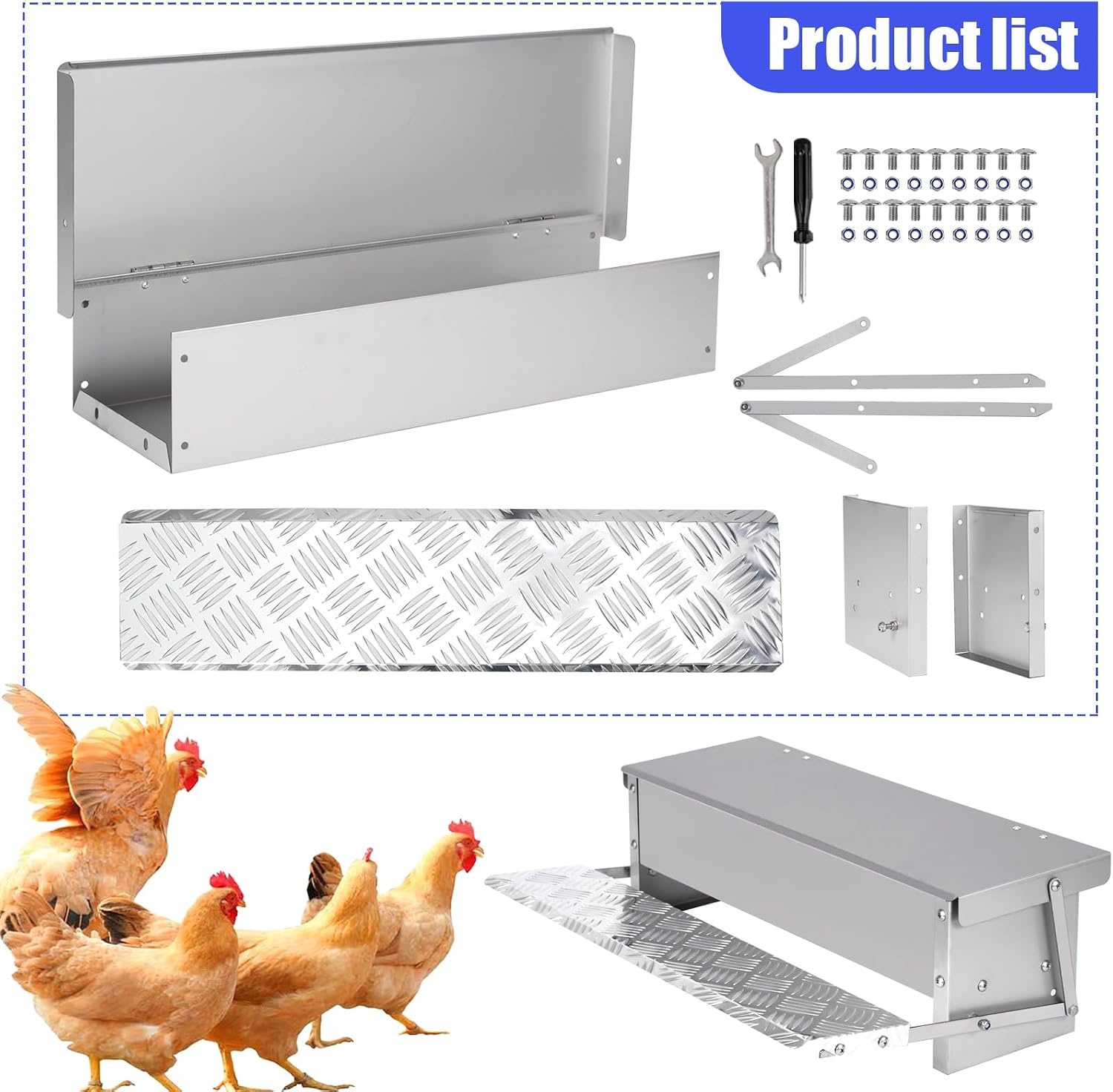 Mangeoire automatique volaille 5kg Acier Inox - Jusqu'à -33%
