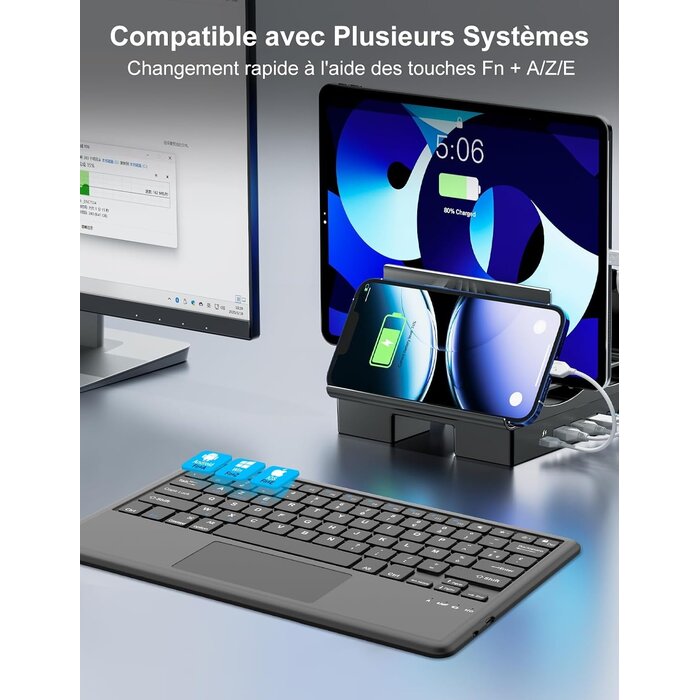 Étui clavier AZERTY pour tablette 12,7 pouces - Jusqu'à -58% de remise