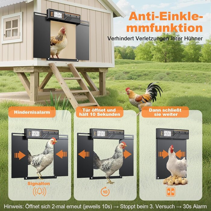 Porte automatique solaire pour poulailler, 28,5x22cm - Jusqu'à -29%