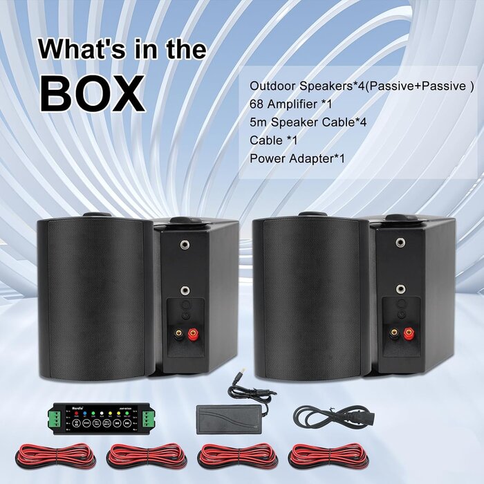 Enceintes Bluetooth Extérieur 600W - Système Audio Mural - Jusqu'à -35%
