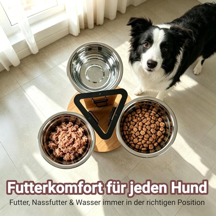 Station de repas surélevée pour chien - Réglable - Jusqu'à 32% de remise