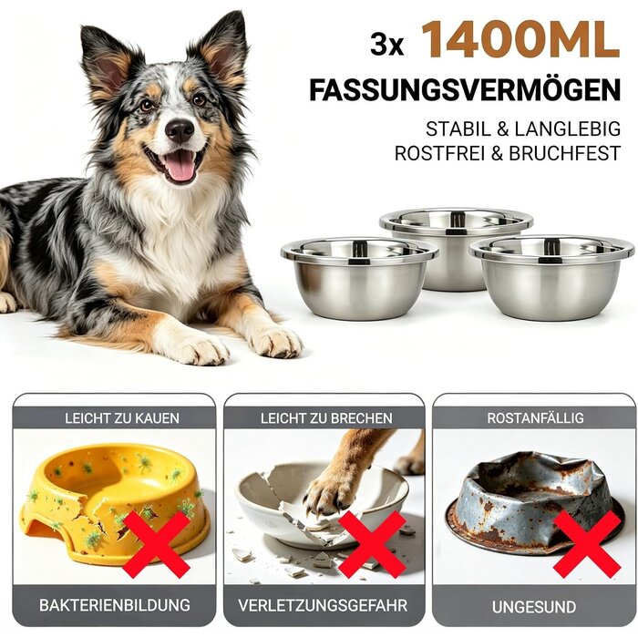 Station de repas surélevée pour chien - Réglable - Jusqu'à 32% de remise