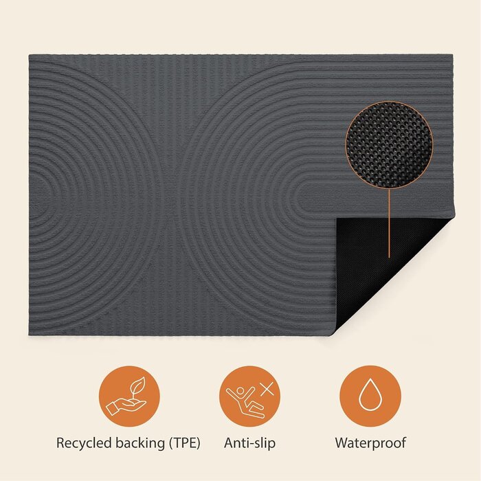 Paillasson Absorbant 90x150cm Anthracite - Jusqu'à -28% sur votre achat