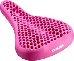 Housse de selle vélo en gel rose - Confort amortissant - Jusqu'à -50%