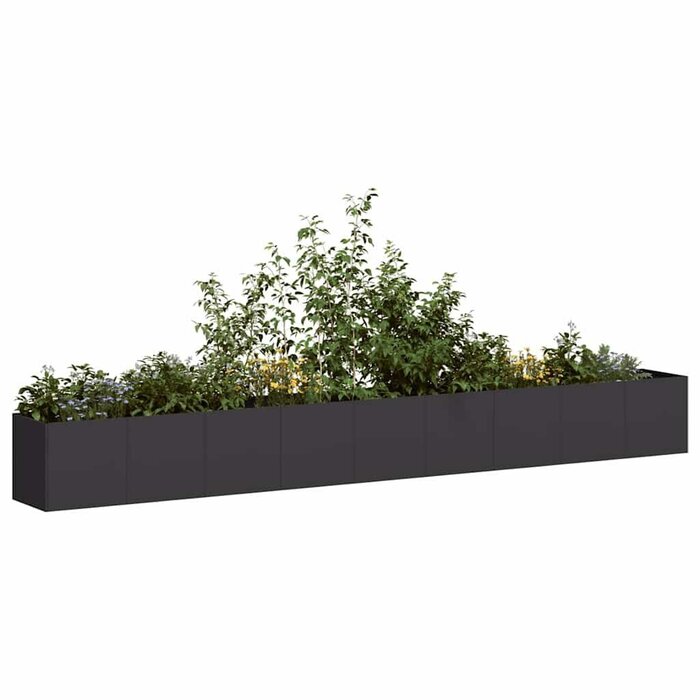 Vidaxl Grande jardinière acier noir 360 cm - Jusqu'à -35%