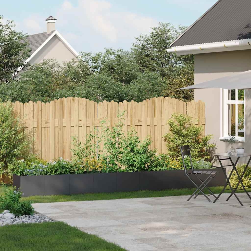 Vidaxl Grande jardinière acier noir 360 cm - Jusqu'à -35%