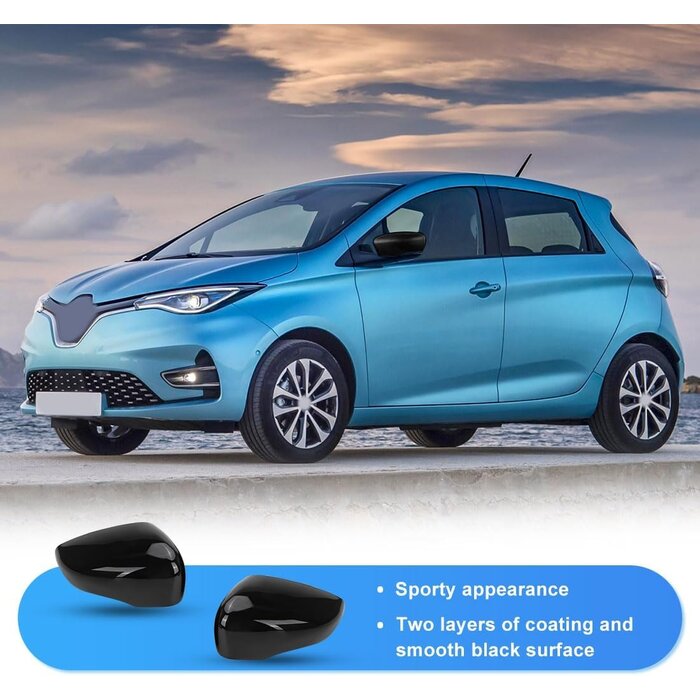 Coques de Rétroviseurs pour Renault - Noir - Jusqu'à -33% sur l'Outlet