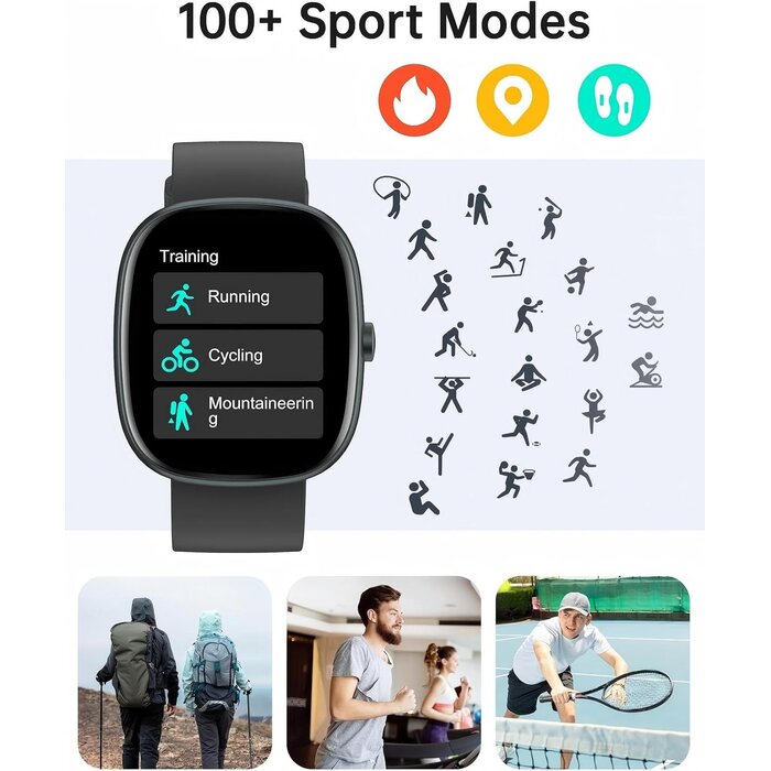 Montre connectée intelligente HD - Appels Bluetooth - Jusqu'à -27%
