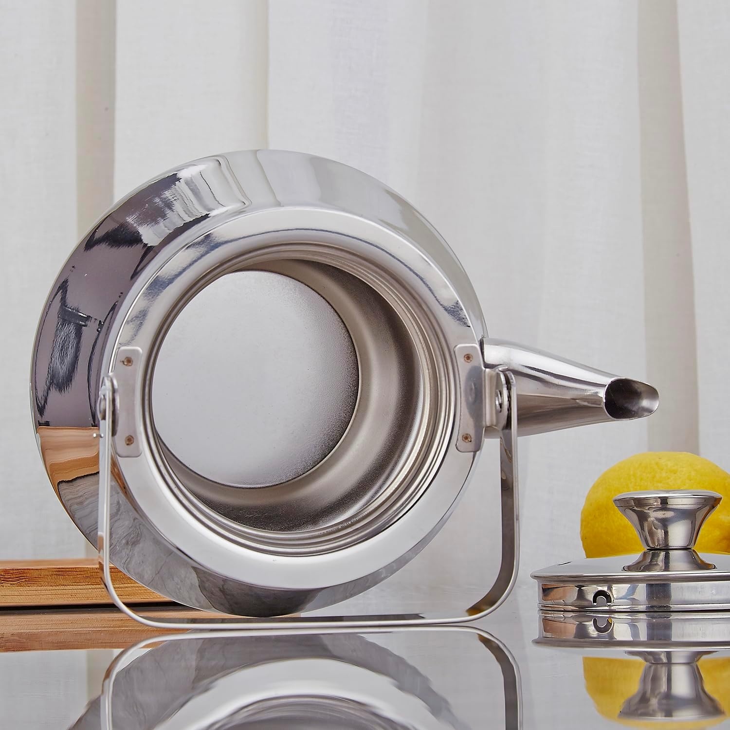 Théière inox 1,2L avec infuseur - Design minimaliste - Jusqu'à -27%